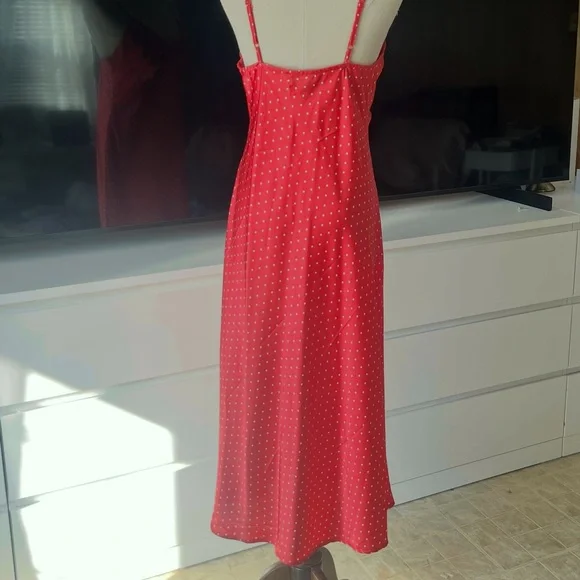 Red Polka Dot Maxi Dress - Picture 3 of 3